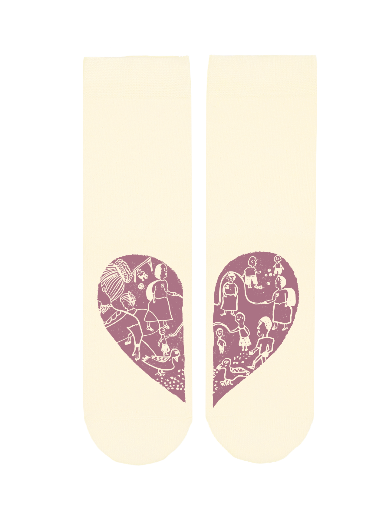 Yhdessä sukkapari (malva)