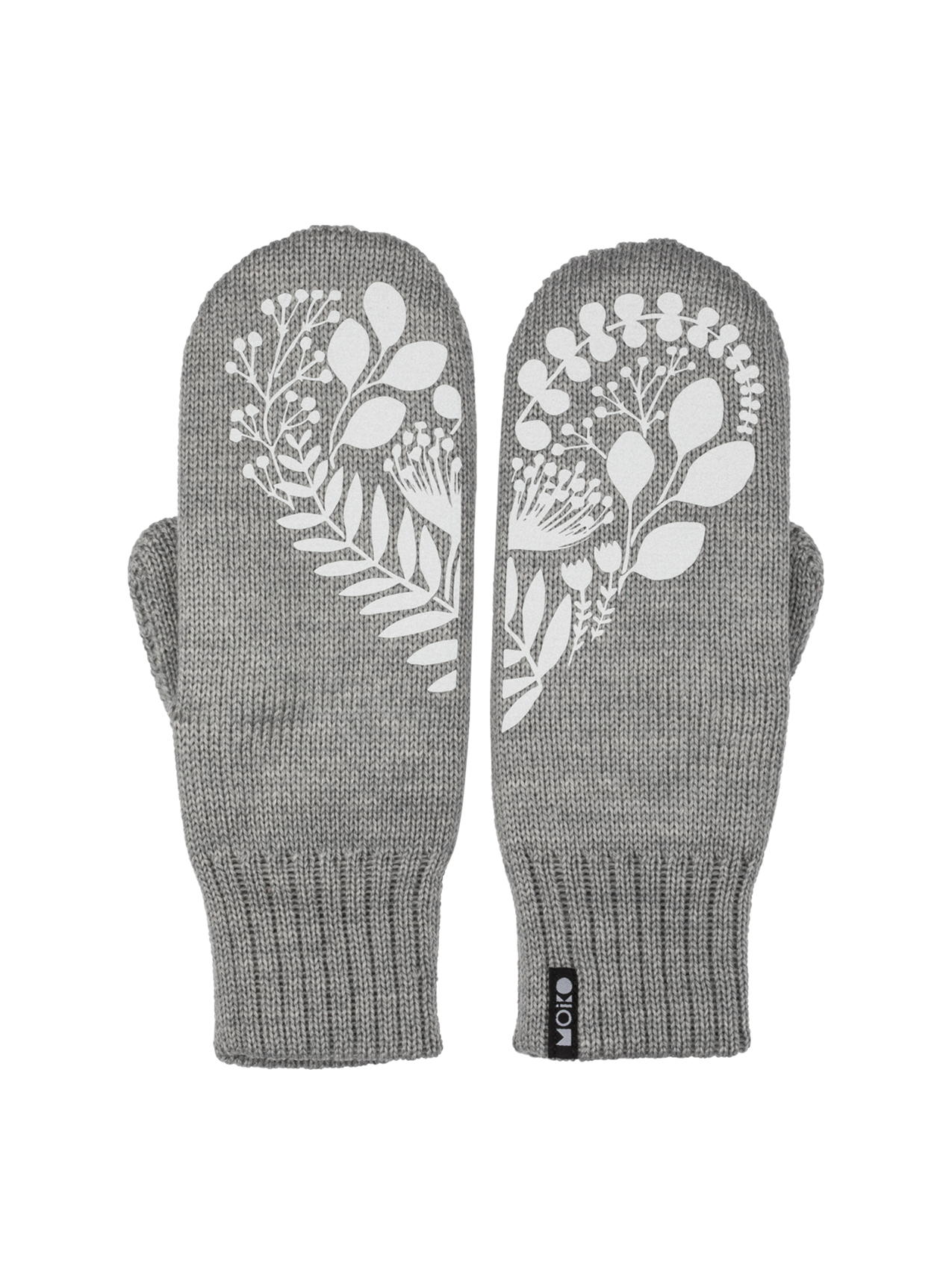Gray mittens (size L, B quality)